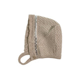 Cuffia In Filo Di Cotone Beige Neonata DR KID DK179 - DR KID - Luxury Kids