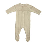 Tutina Intera In Filo Di Cotone Beige Neonata DR KID DK201 - DR KID - Luxury Kids