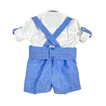 Completo Elegante In Lino Con Bermuda Neonato CREAZIONI LUANA 1309 - CREAZIONI LUANA - Luxury Kids