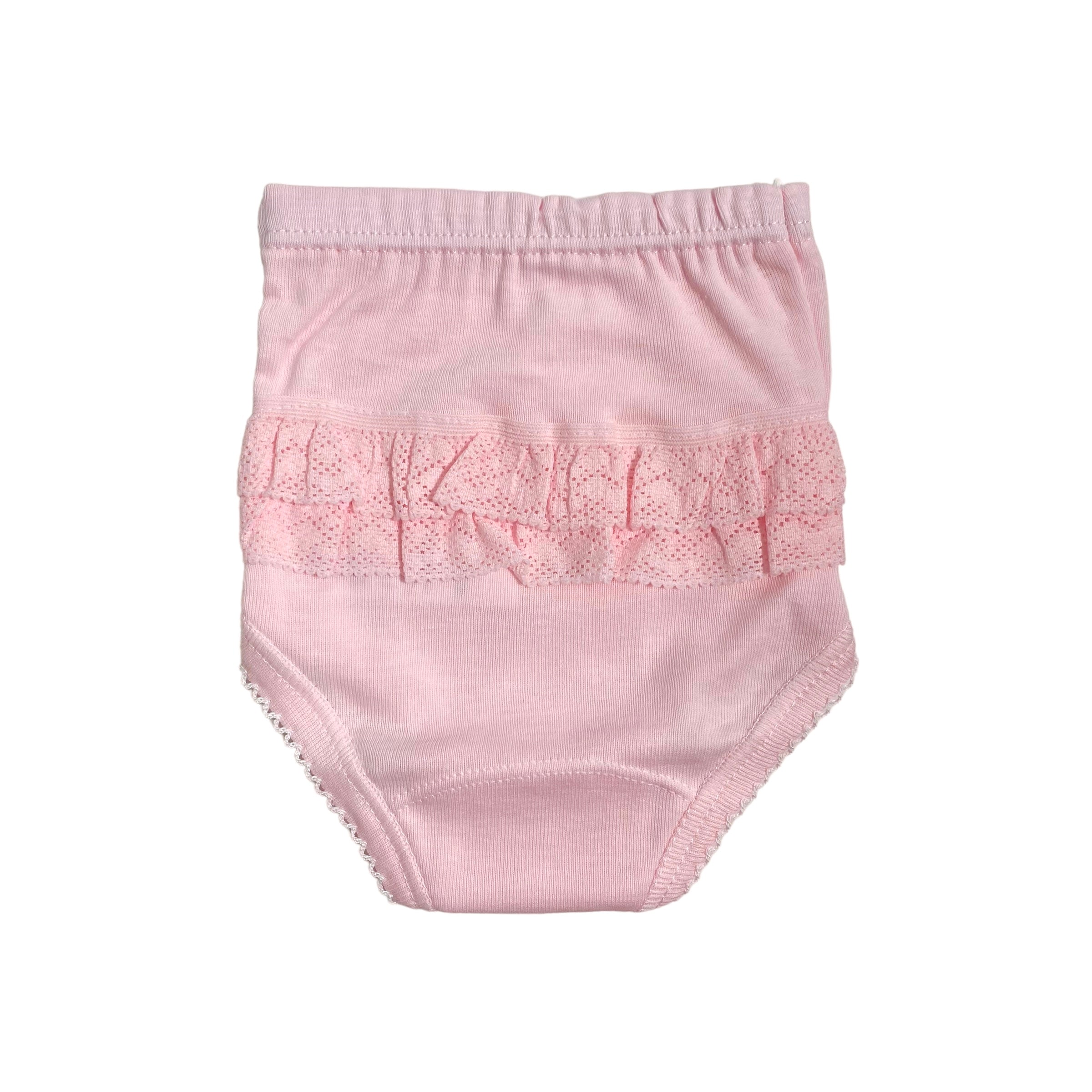 Baumwoll-Culottes mit Rüschen für neugeborenes Mädchen CALAMARO 01671