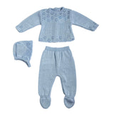Tutina Spezzata Con Cuffia In Tessuto Anallergico Acrilico Neonato SARDON MC199 - SARDON - Luxury Kids