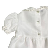 Pagliaccetto Battesimale In Organdis Di Seta Avorio Neonata PICCOLA GIUGGIOLA PALERMO - PICCOLA GIUGGIOLA - Luxury Kids