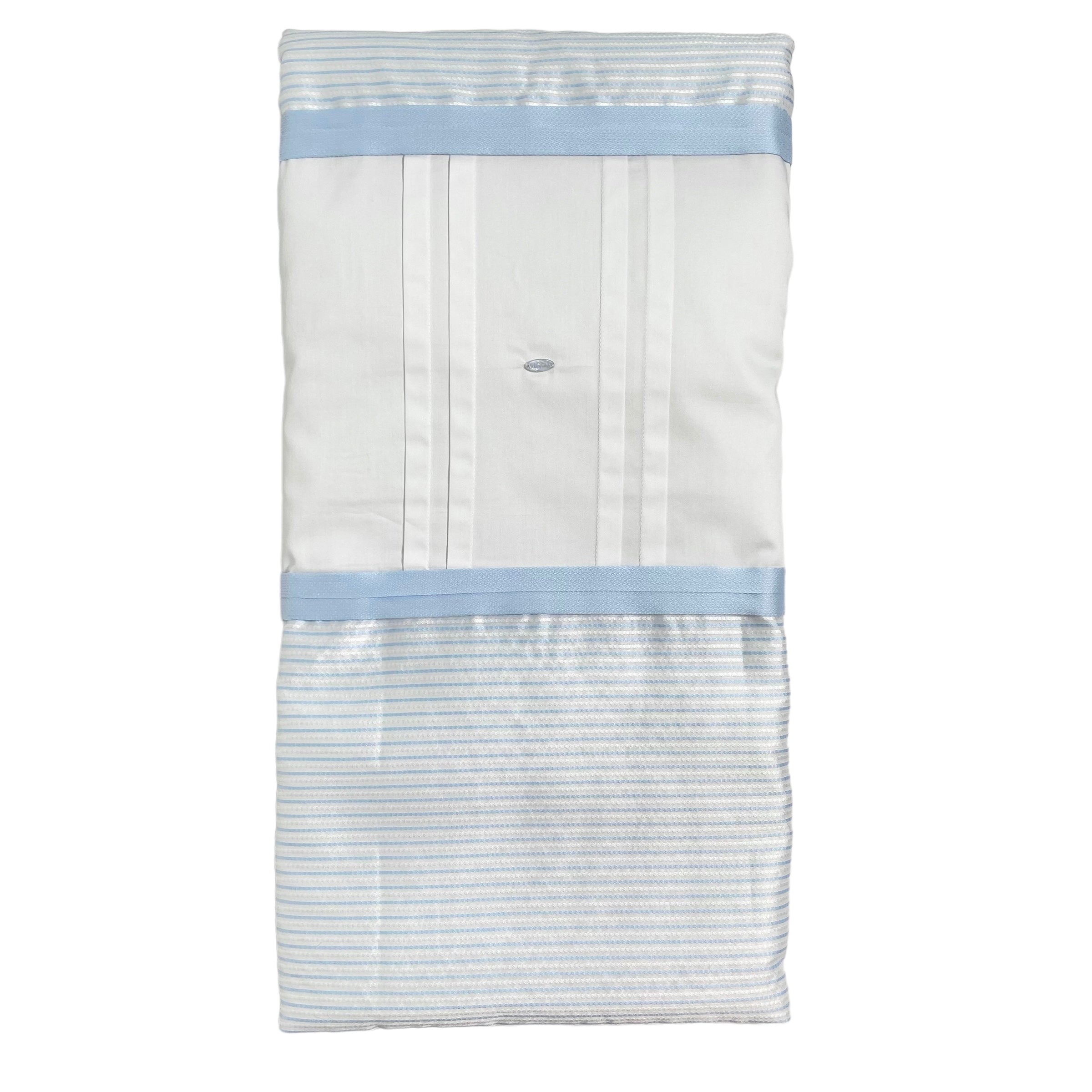 Coperta Imbottita Sfoderabile In Cotone Bianca e Celeste Neonato NINNAOH E23COP215I - NINNAOH - Luxury Kids