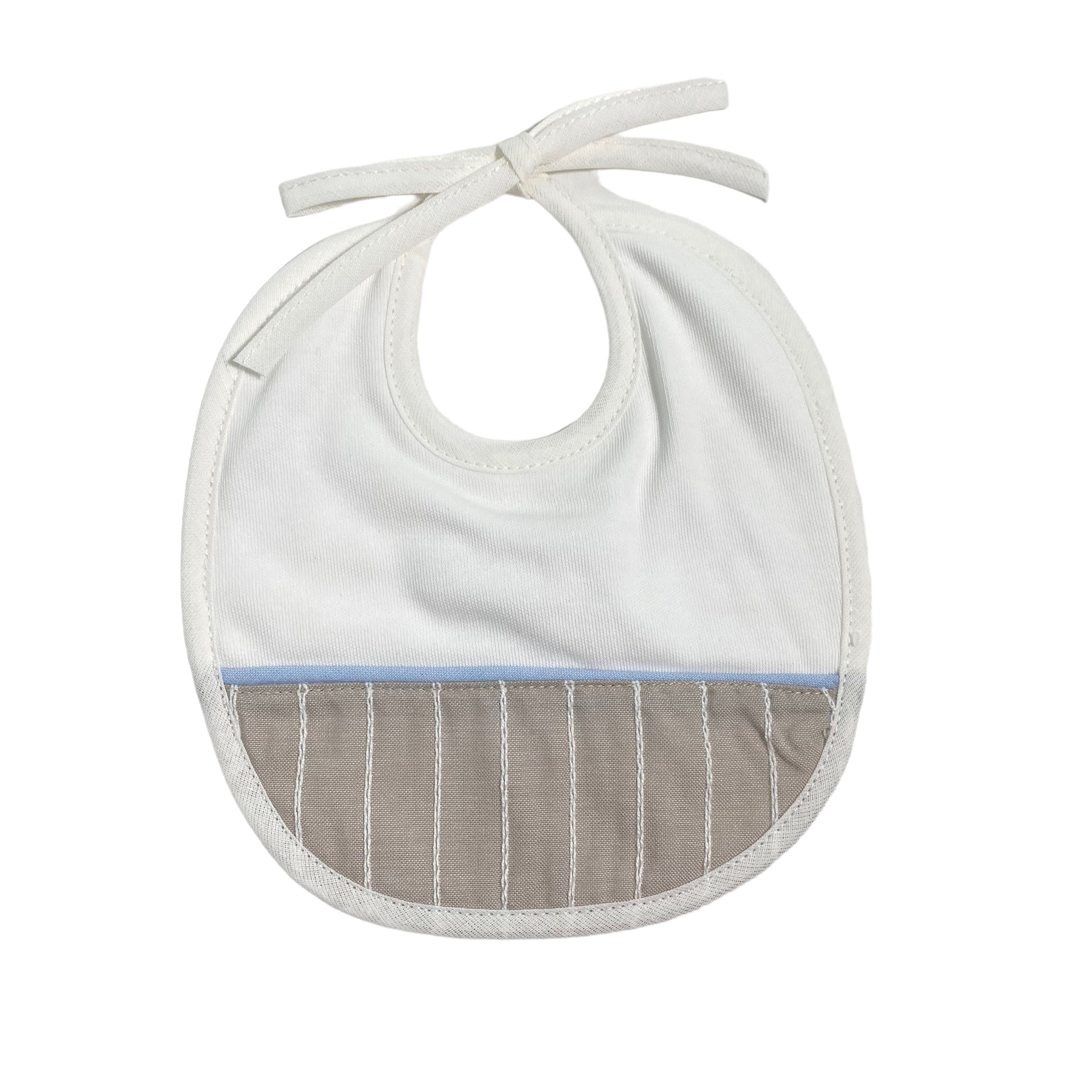 Bavetta In Cotone E Tessuto Operato Neonato TETO E TATTA BA4880 - TETO E TATTA - Luxury Kids