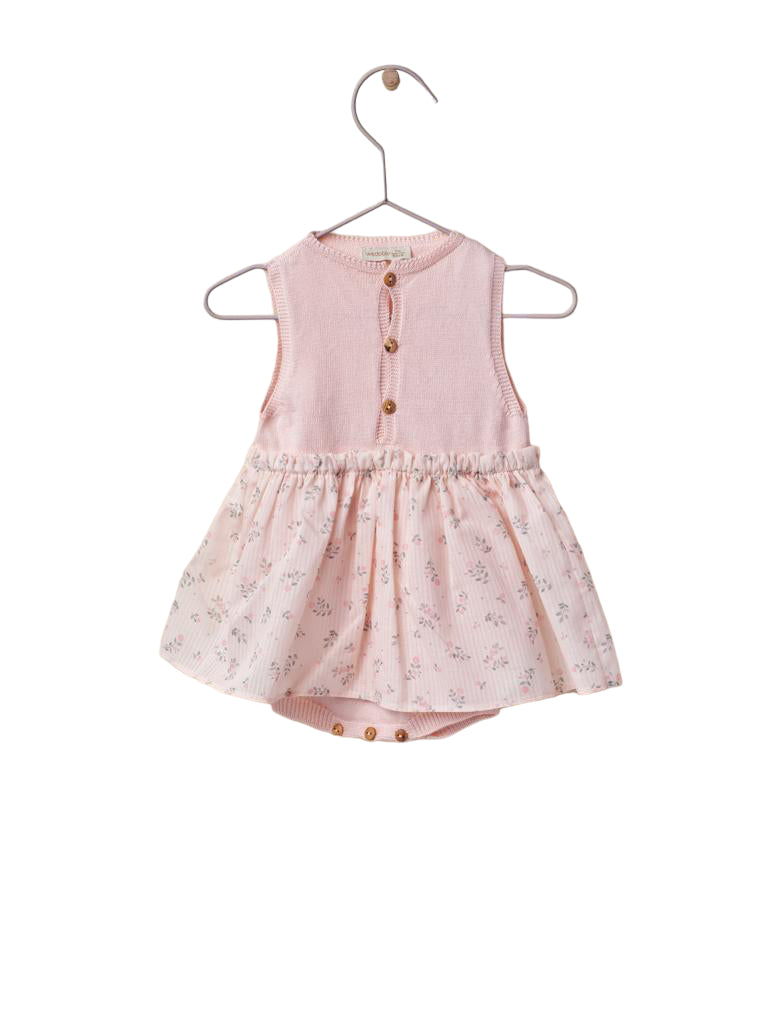 Pagliaccetto Smanicato Con Finta Gonna Neonata WEDOBLE V2302405C - WEDOBLE - Luxury Kids