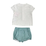 DEL SUR 0279 Bermuda- und Hemdanzug aus Baumwolle für Neugeborene