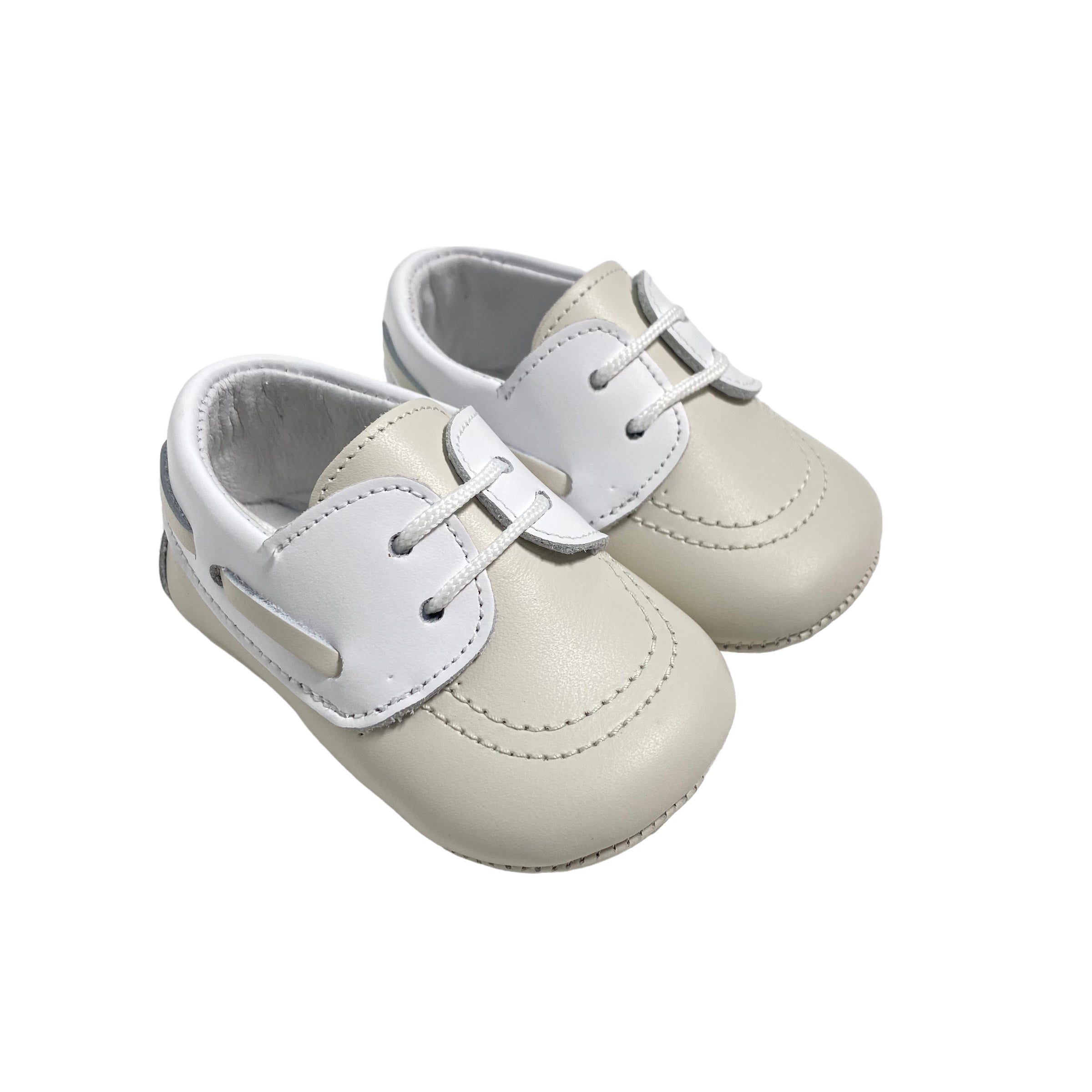 Scarpe Da Culla Modello Mocassino In Pelle Neonato RIZITOS A2919P - RIZITOS - Luxury Kids