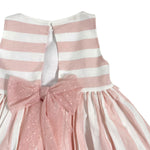 Abito Smanicato in Cotone A righe Bambina YOEDU 0510 - YOEDU - Luxury Kids