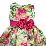 Abito Elegante Smanicato Modello Bambolina Fantasia Floreale Bambina PETIT 2015659F - PETIT - Luxury Kids