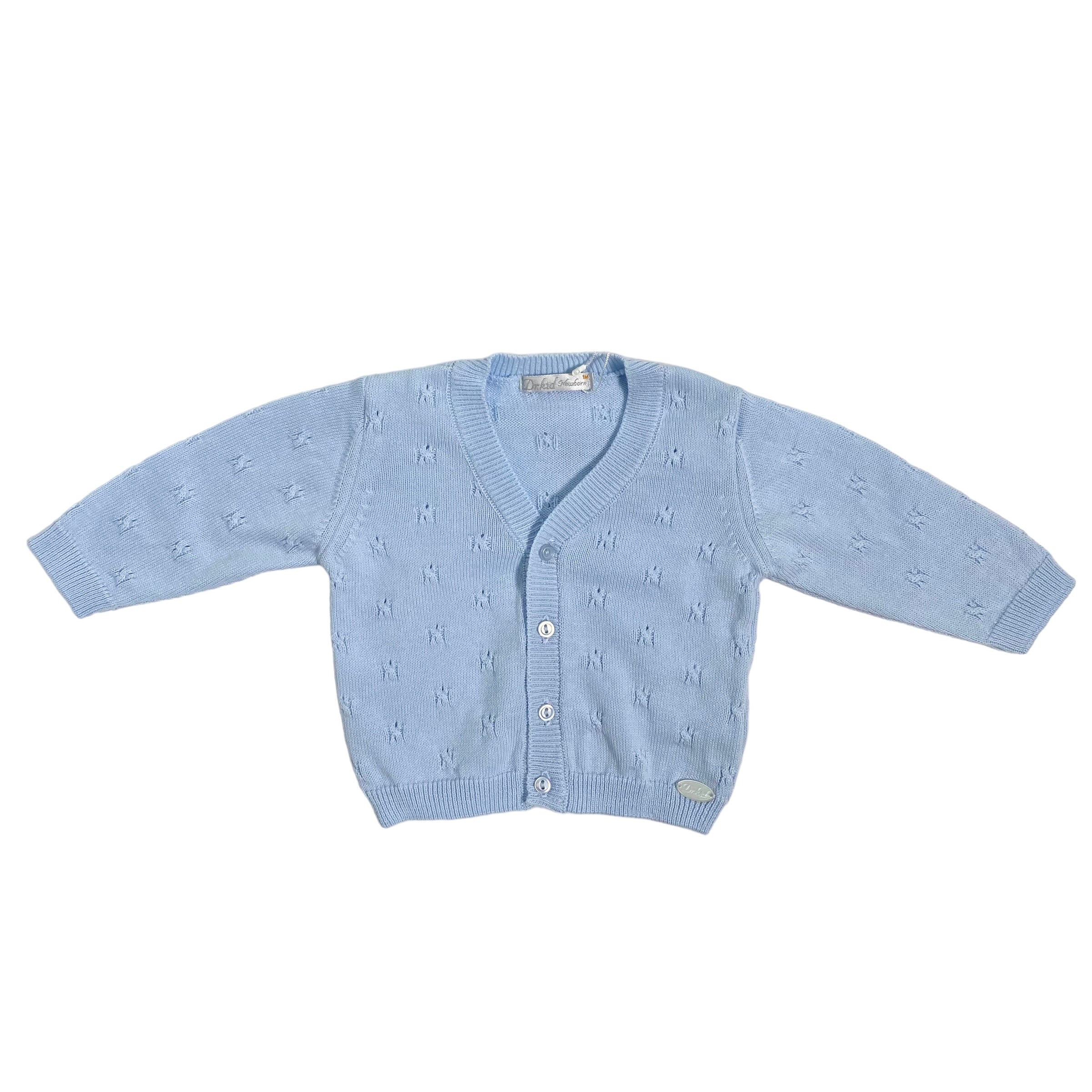 Cardigan In Filo Di Cotone Con Trama Particolare Neonato DR KID DK139 - DR KID - Luxury Kids