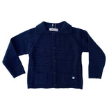Cardigan In Caldo Cotone Con Colletto Neonato A&J 119 - A&J - LuxuryKids