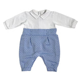 Tutina Intera In Cotone E Tessuto Operato Neonato TETO E TATTA TU4910 - TETO E TATTA - Luxury Kids