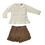 Completo Con Short In Velluto E Maglioncino Neonata DR KID DK351 - DR KID - LuxuryKids