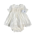 Abito Elegante Battesimale Con Culotte Neonata GRANLEI 156 - GRANLEI - Luxury Kids