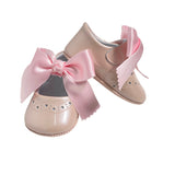 Scarpe Da Culla Modello Ballerina In Vernice Con Fiocco In Raso Neonata PANYNO A3203V - PANYNO - Luxury Kids