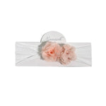 Fascia In Tulle Bianca Con Fiori Neonata NINNAOH E23104 - NINNAOH - Luxury Kids
