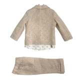 Eleganter Anzug mit Jacke aus Leinenmischung für Neugeborene BUFI M0039A