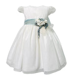 Abito Elegante Mezza Manica In Tulle Bianco Bambina MIMILU' 606 - MIMILU' - Luxury Kids