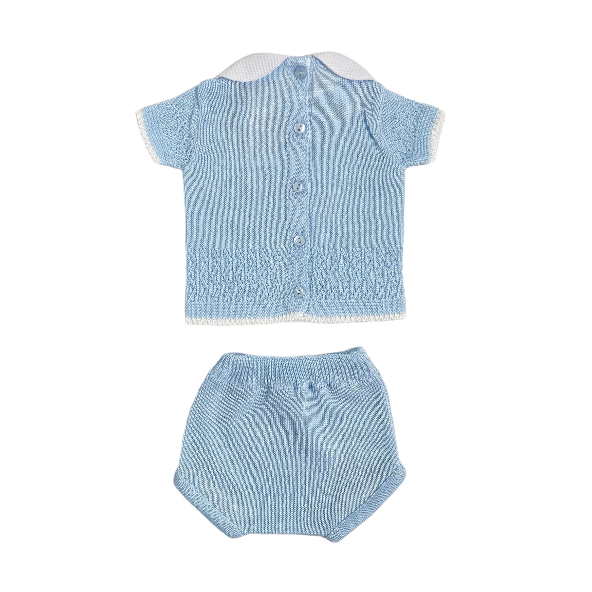 Pagliaccetto Spezzato In tessuto Anallergico Acrilico Neonato SARDON RF602 - SARDON - Luxury Kids