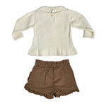 Completo Con Short In Velluto E Maglioncino Neonata DR KID DK351 - DR KID - LuxuryKids