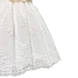 Abito Elegante Mezza Manica In Mikado E Pizzo Bianco Neonata MIMILU' 307BB - MIMILU' - Luxury Kids