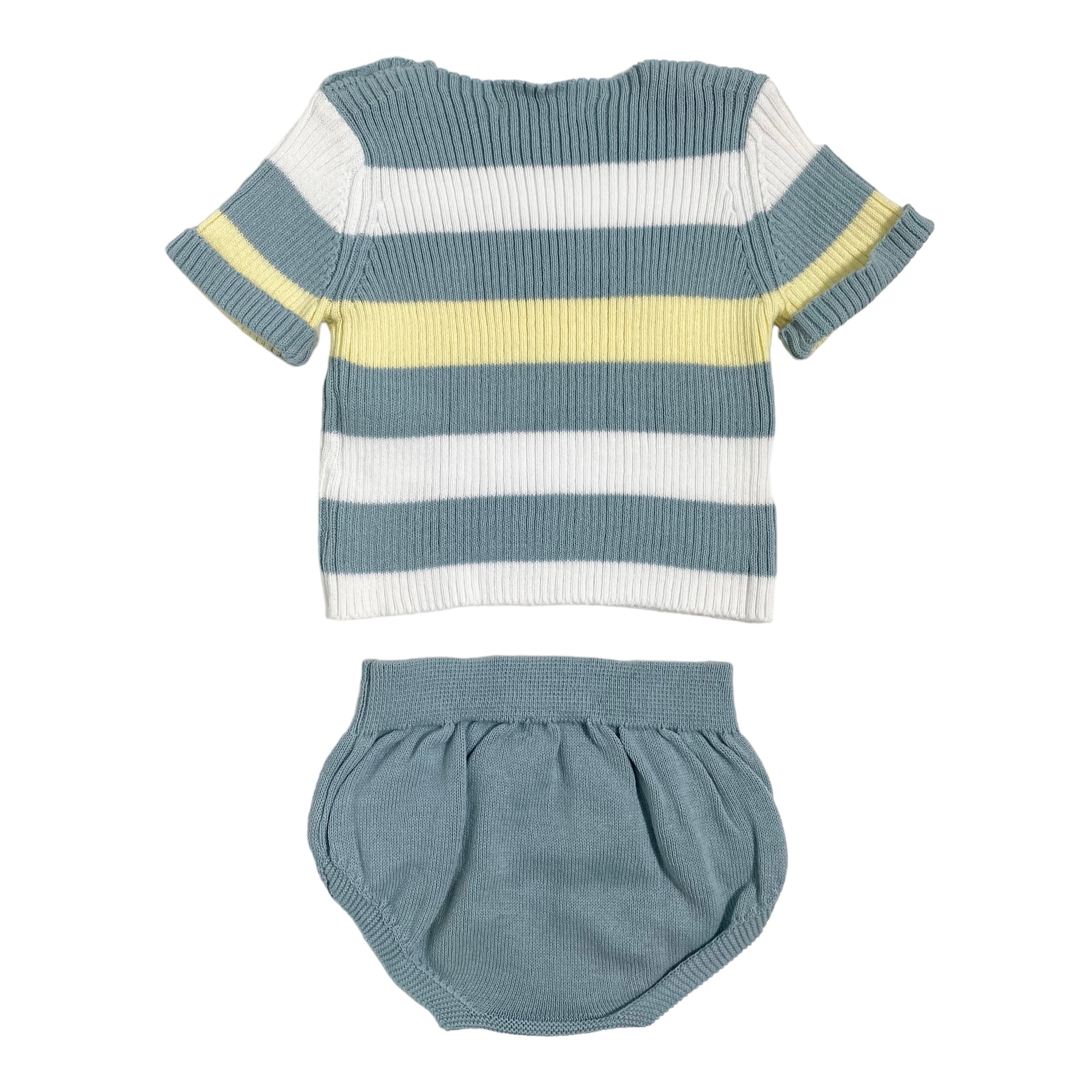 Completo Con Culotte In Filo Di Cotone Neonato DR KID DK293 - DR KID - Luxury Kids