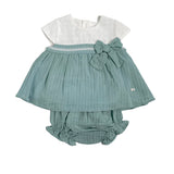 Abito Mezza Manica Con Culotte In Cotone Neonata DEL SUR 0074