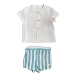 DEL SUR 0281 Bermuda-Set aus Baumwolle für Neugeborene
