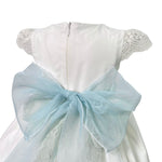 Abito Elegante Mezza Manica In Tulle Bianco Bambina MIMILU' 606 - MIMILU' - Luxury Kids