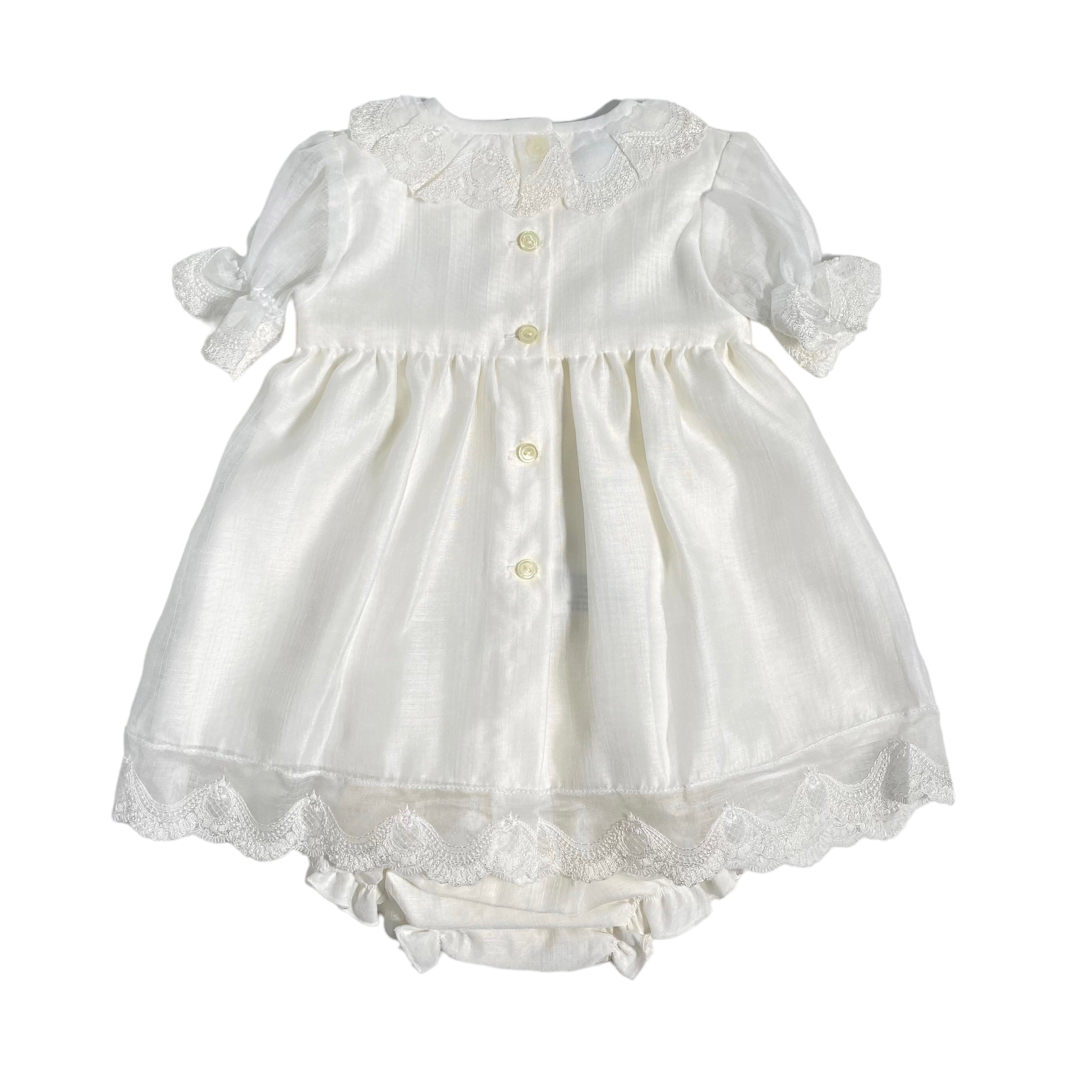 Abito Elegante Battesimale Con Culotte Neonata GRANLEI 156 - GRANLEI - Luxury Kids