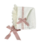 Abito Elegante Battesimale In Tulle Panna Neonata PONTO POR PONTO 5956 - PONTO POR PONTO - Luxury Kids