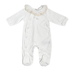 Tutina Intera In Cotone Con Collo Volant Neonata DR KID DK169 - DR KID - Luxury Kids