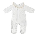 Tutina Intera In Cotone Con Collo Volant Neonata DR KID DK169 - DR KID - Luxury Kids