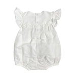 Pagliaccetto Intero In Misto Lino Ricamato A Mano Neonata TETO E TATTA PA4800 - TETO E TATTA - Luxury Kids