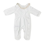Tutina Intera In Cotone Con Collo Volant Neonata DR KID DK169 - DR KID - Luxury Kids