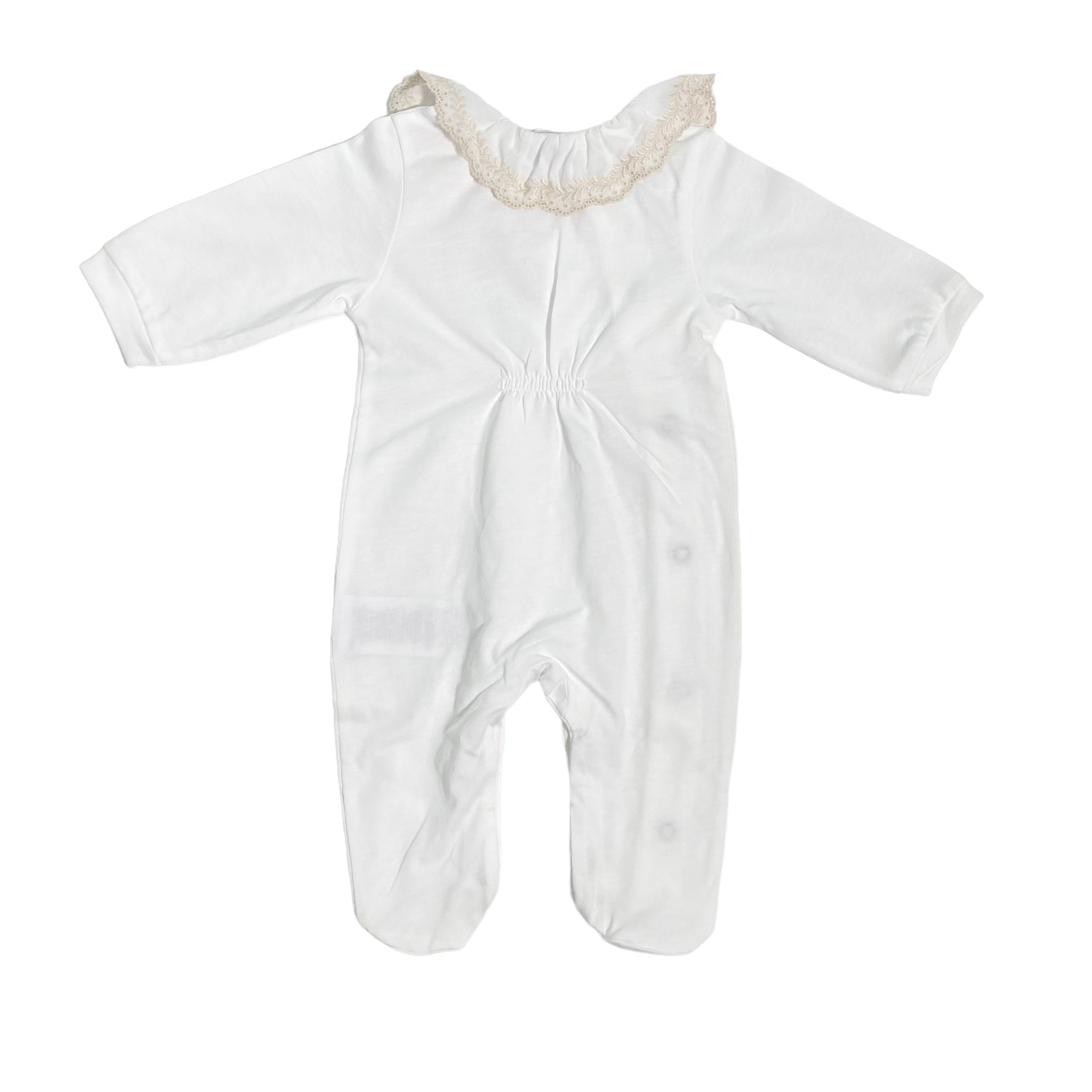 Tutina Intera In Cotone Con Collo Volant Neonata DR KID DK169 - DR KID - Luxury Kids