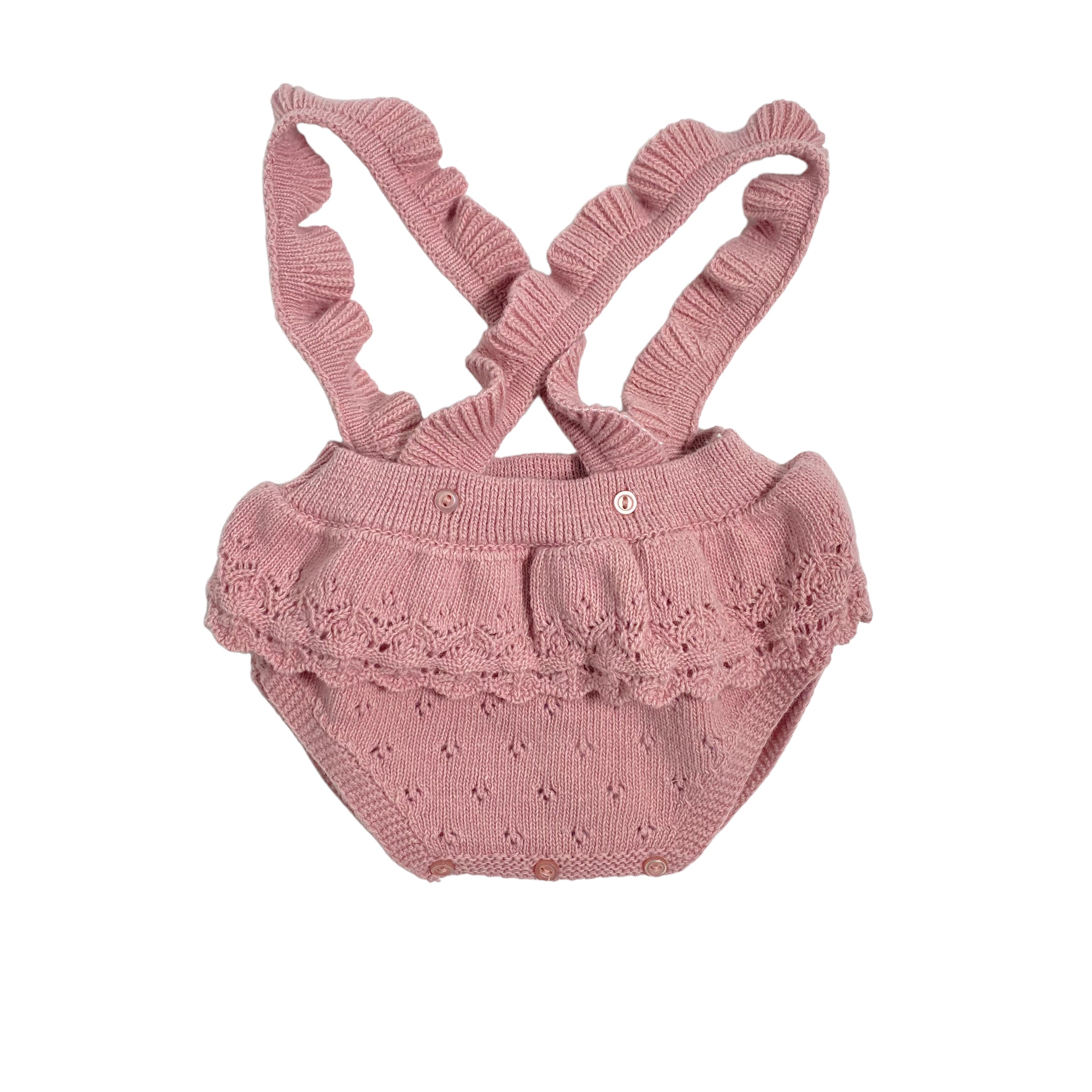 Culotte In Misto Lana Con Bretelle Neonata DR KID DK175 - DR KID - LuxuryKids