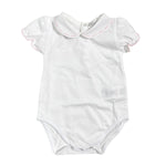 Body Mezza Manica In Cotone Bianco Neonata DR KID DK146 - DR KID - Luxury Kids