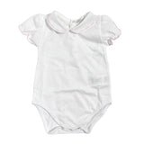 Body Mezza Manica In Cotone Bianco Neonata DR KID DK146 - DR KID - Luxury Kids