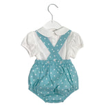 SARDON AB31 Set aus Baumwolloverall und Hemd für Neugeborene