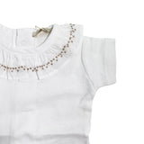 Body In Cotone Mezza Manica Con Collo Rouche Neonata WEDOBLE V2309616G