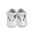 Scarpe Da Culla In Pelle Satinata Con Occhielli Neonato PANYNO A2414S - PANYNO - Luxury Kids