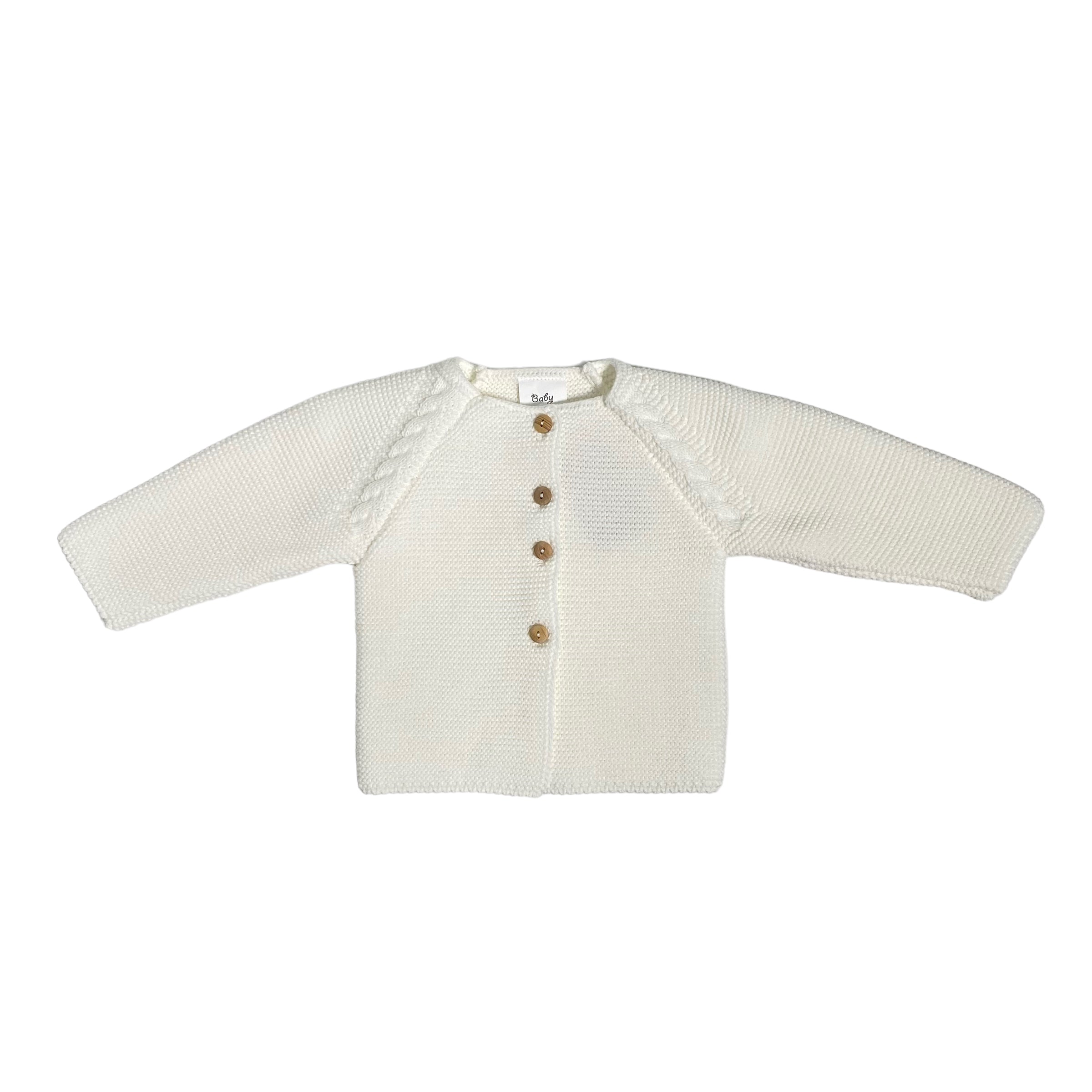 Cardigan Con Bottoni In Legno Neonato/a BABY FASHION 510.4 - Baby Fashion - LuxuryKids