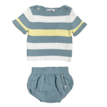 Completo Con Culotte In Filo Di Cotone Neonato DR KID DK293 - DR KID - Luxury Kids