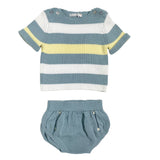 Completo Con Culotte In Filo Di Cotone Neonato DR KID DK293 - DR KID - Luxury Kids