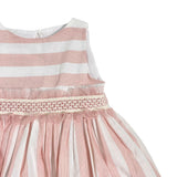 Abito Smanicato in Cotone A righe Bambina YOEDU 0510 - YOEDU - Luxury Kids