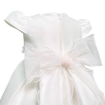 Abito Elegante Mezza Manica In Mikado Bianco Neonata MIMILU' 328BB - MIMILU' - Luxury Kids