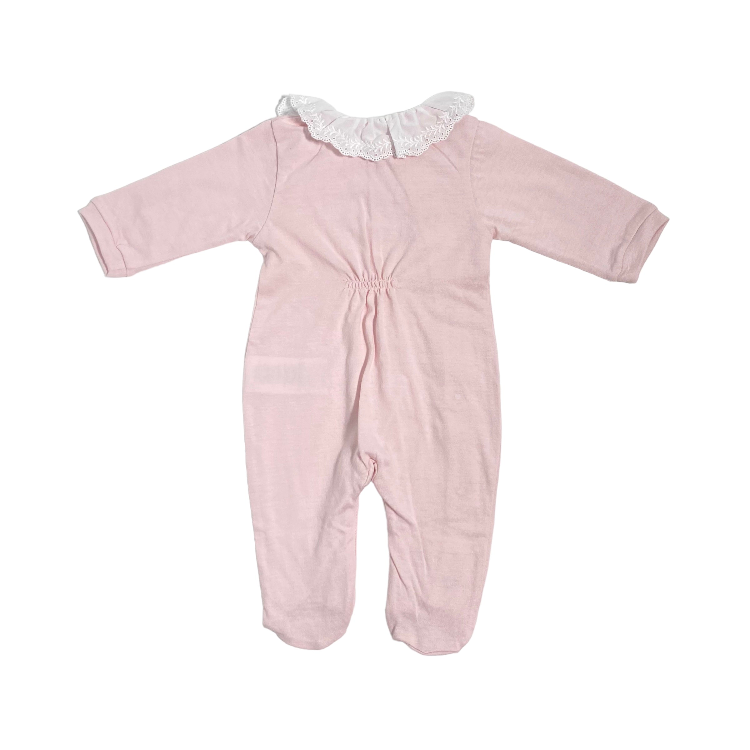 Tutina Intera In Cotone Con Collo Volant Neonata DR KID DK169 - DR KID - Luxury Kids