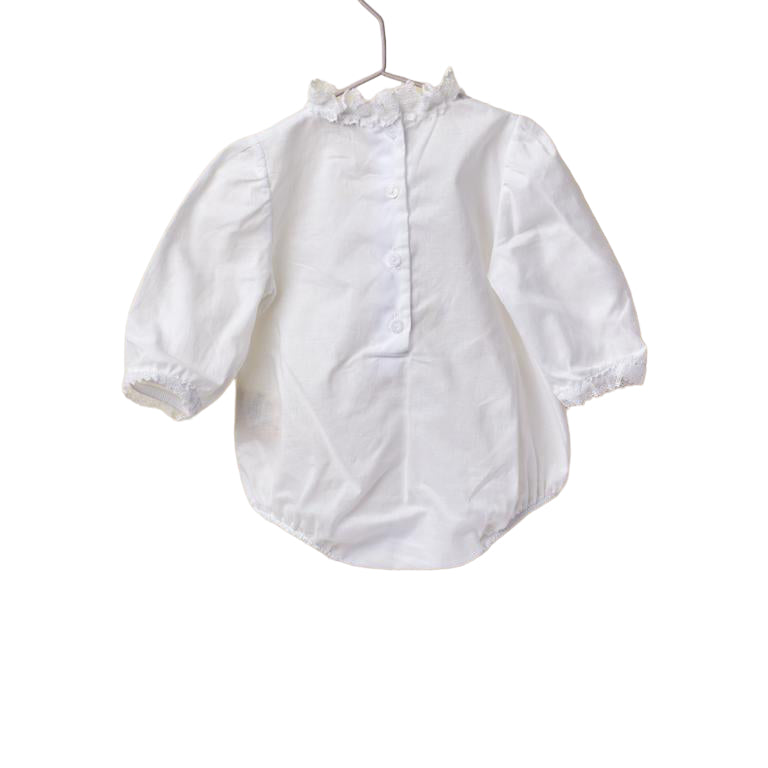 Camicia Elegante A Body In Cotone Batista Con Pizzo Neonata WEDOBLE V2301916A - WEDOBLE - Luxury Kids