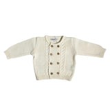 Cardigan In Misto Lana Doppiopetto Neonato LA SARTORIA DEI PICCOLI LM246 - LA SARTORIA DEI PICCOLI - LuxuryKids